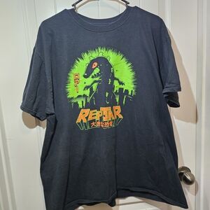 Nickelodeon Reptar Graphic Long Sleeve Tee - Black and Neon Green